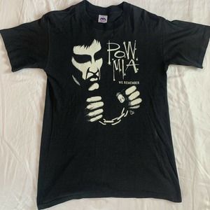 Vintage POW MIA Miltary We Remember T-Shirt